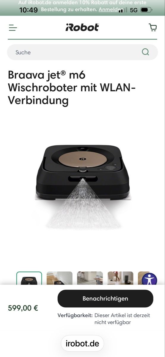 Irobot Aspirapolveri & Accessori: Irobot Braava jet m6 neu – Nuovo e nell'imballaggio originale da Effretikon venduto da RoJu_LuMi 2