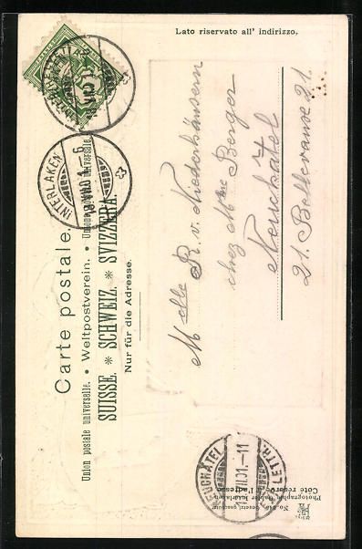 Cartes postales: Präge-Passepartout-Lithographie Interla – D'occasion à Berlin par bartko-reher 1