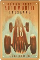 Blechschild-GRAND PRIX AUTOMOBILE LAUSANNE