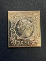 Correio 100 Reis 1853 Königin Maria II Silber