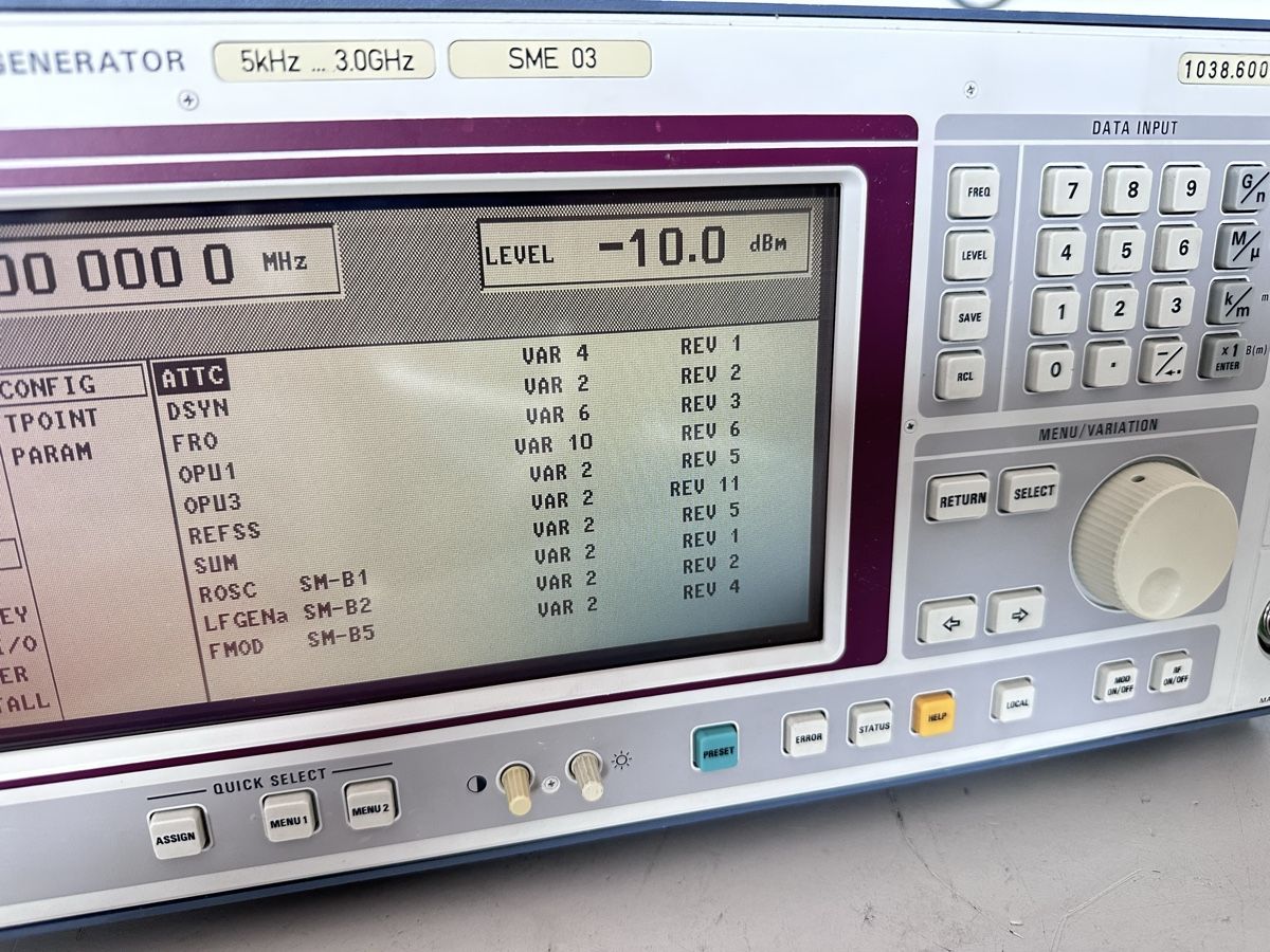 Misurare: Rohde&Schwarz SME03 Signal Generator – Usato da Nottwil venduto da Hb9xxx 2