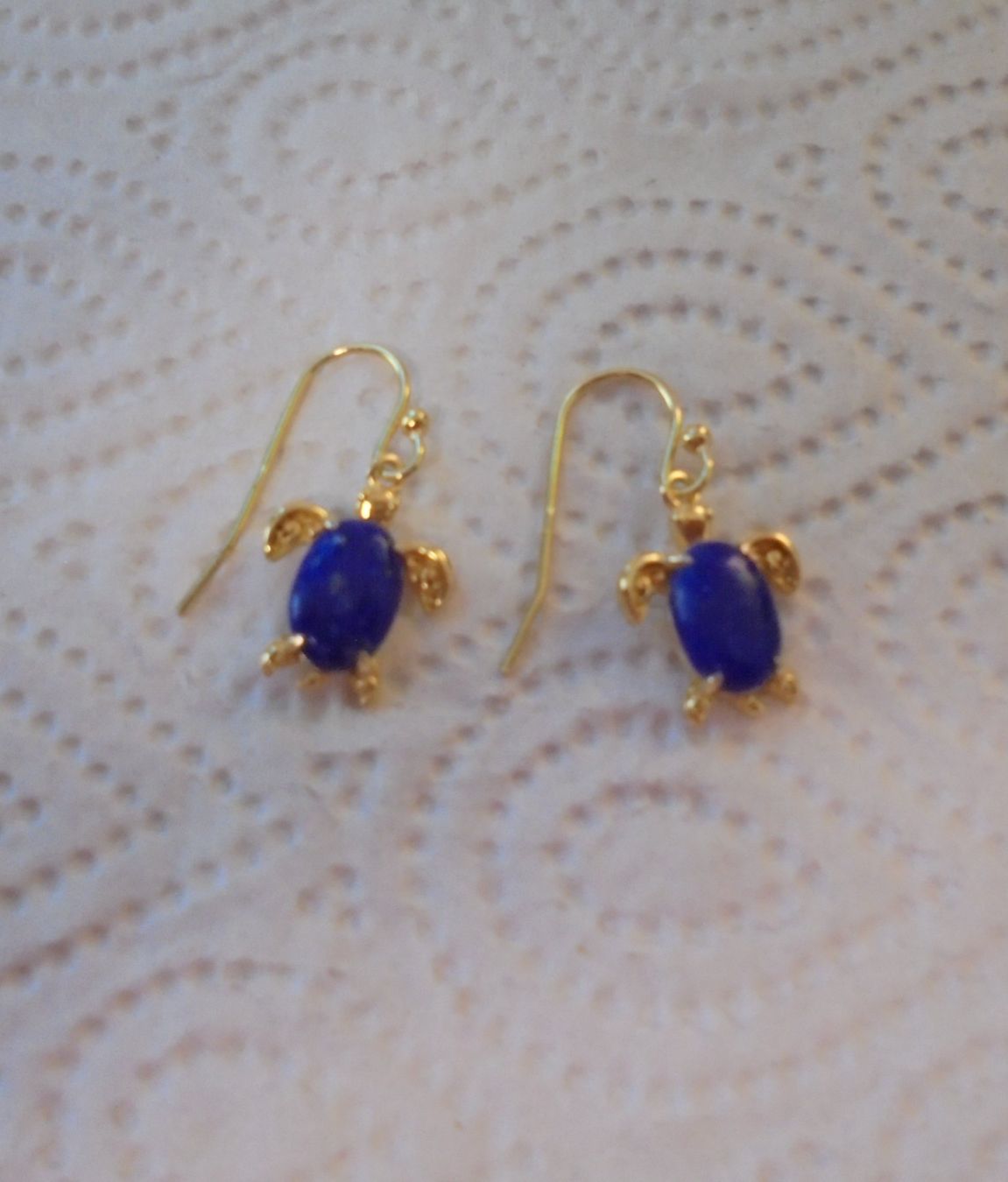 Orecchini pendenti & Orecchini a lobo: Echtschmuck: Lapislazuli Silberohrhänger, vergoldet – Nuovo (secondo la descrizione) da Zuchwil venduto da maumauchi 6