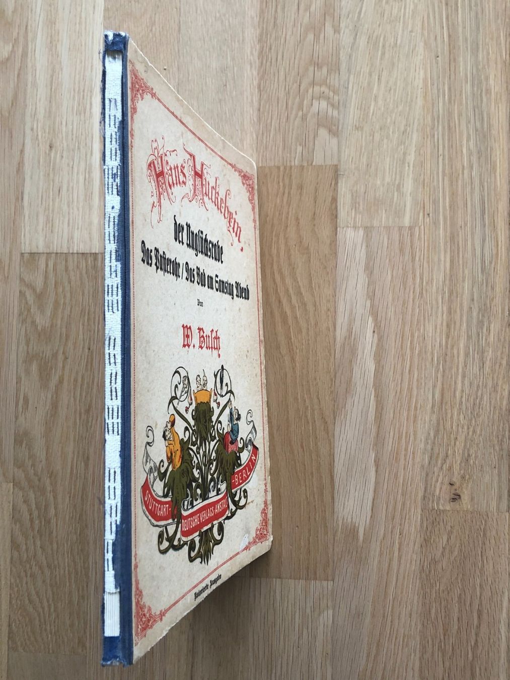 Libri: Antikes Kinderbuch: Wilhelm Busch "Hans Huckebein" – Usato da Biel/Bienne venduto da TomBaBi 9