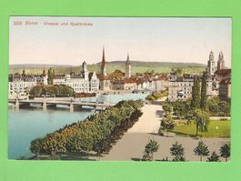 Zürich Utoquai und Quaibrücke Ansichtskarte