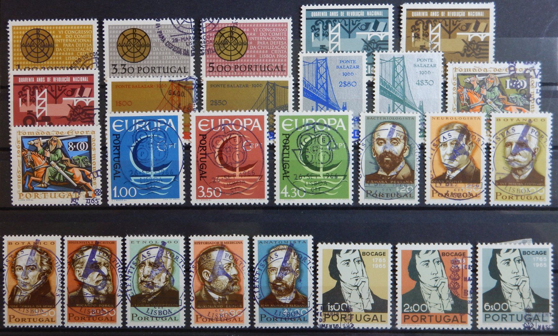 Tutti i francobolli: Portugal Kat. 1000-1025 gest. 1966 – Usato da Zürich venduto da Muehlekauf