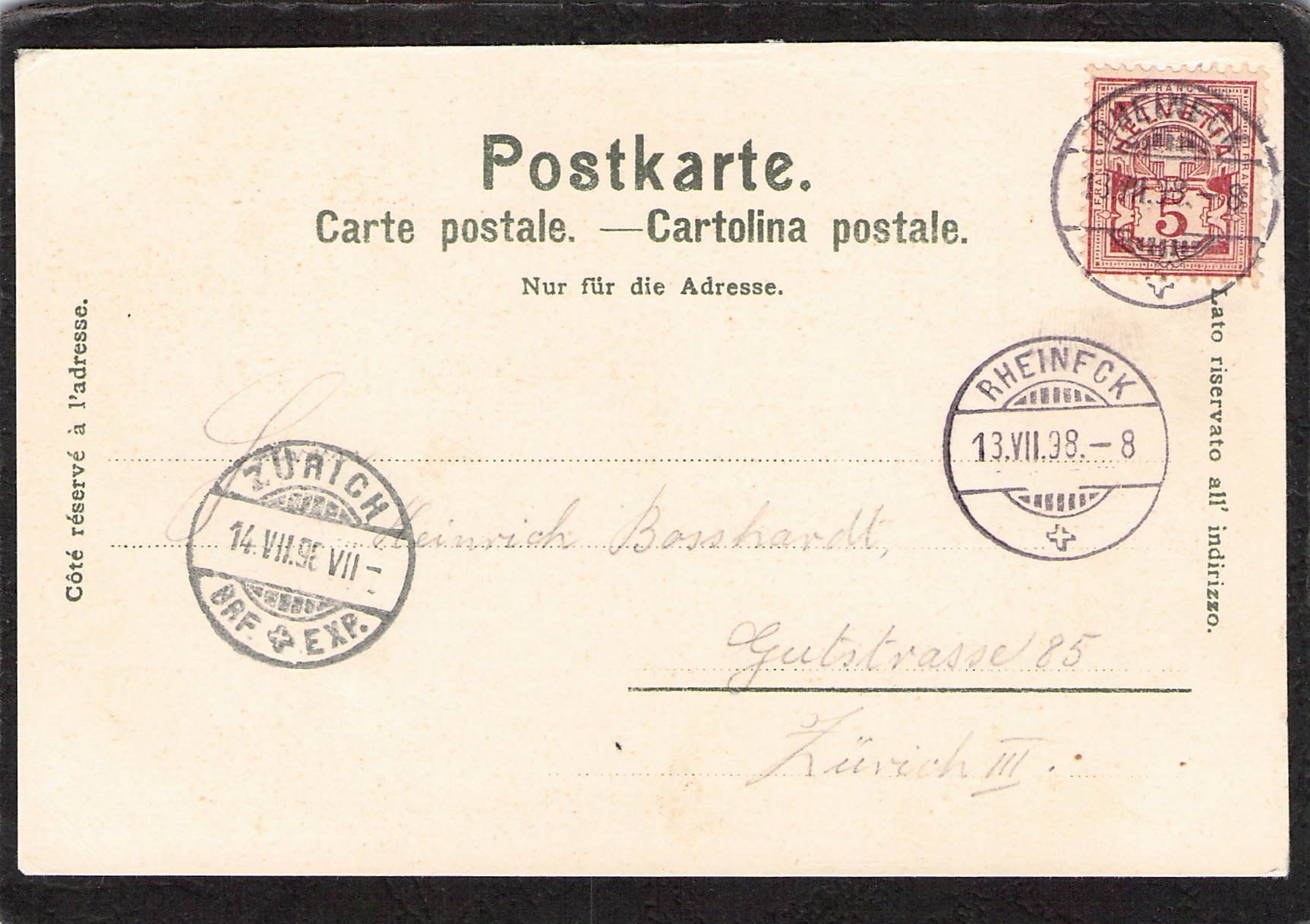 Ansichtskarten: Lithographie: Walzenhausen AR , gel. 1898 – Gebraucht aus Reichenburg von Pipo-67 1