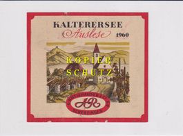 Etikette - Kalterersee Auslese 1960 /bd