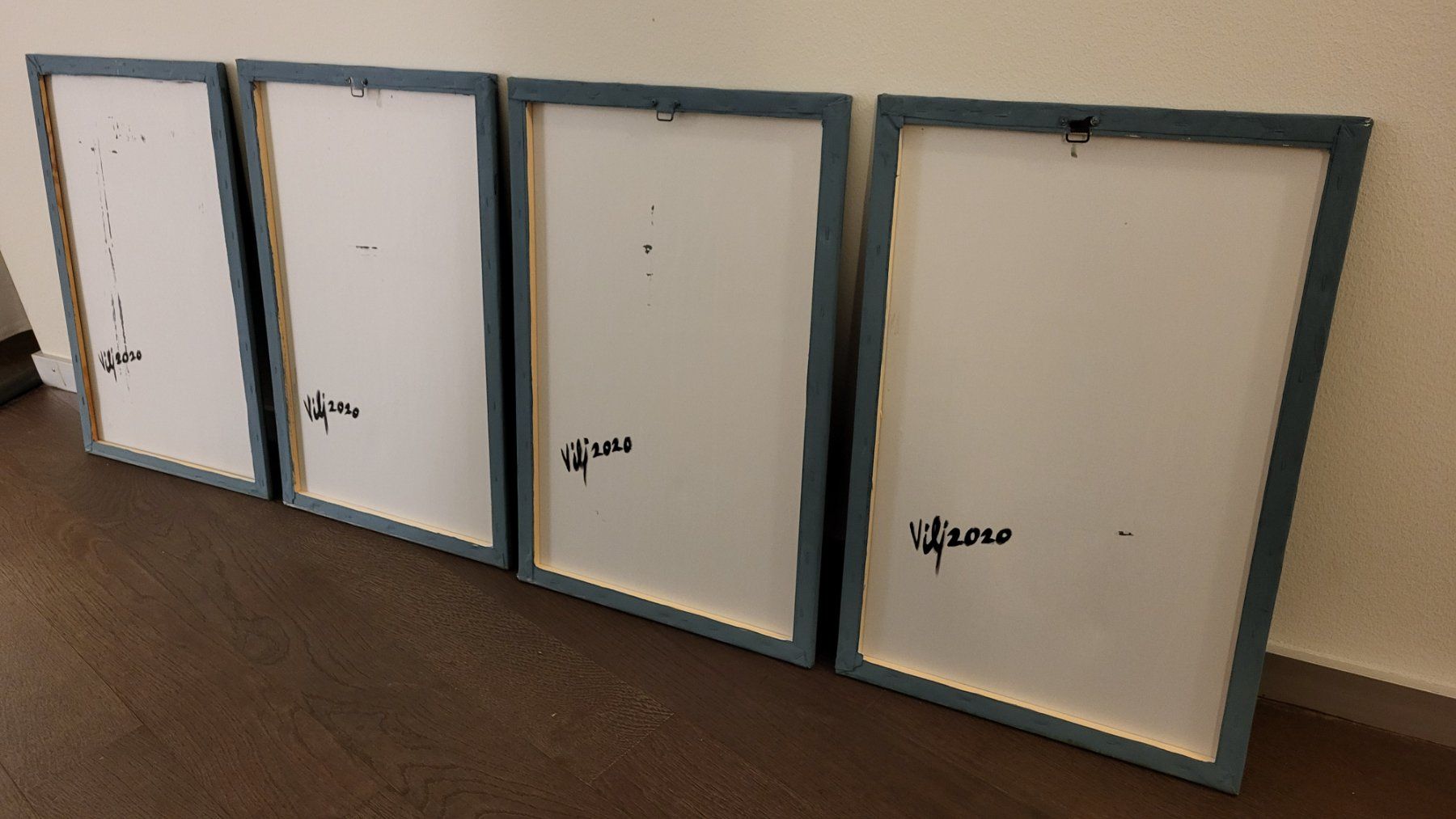 Dipinti: 4x Original Gemälde Kunstwerke Ruhig – Usato da Zürich venduto da TurtleRain 4