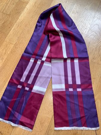 Seidenschal  violett Vintage 19 x 140 cm