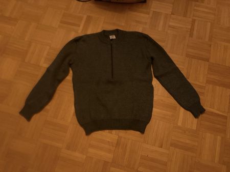 Maglione uomo lana collo zip taglia 52 oliva usato