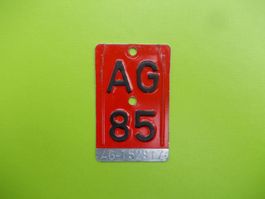 Velonummer / Fahrradnummer AG 85