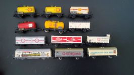 12 Güterwagen, Spur N, gebraucht