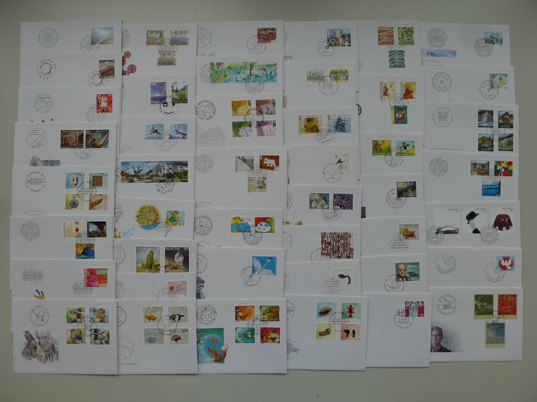 Alle Briefmarken: 1955-2015, Riesiger Sammlernachlass mit 2500 FDC & Briefen – Gebraucht aus Sursee von Luzernerraute 6
