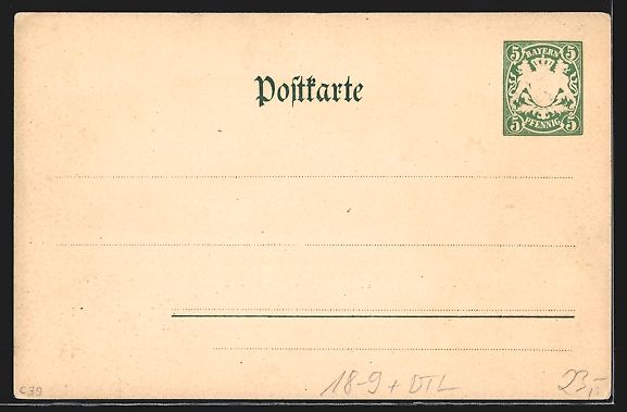 Ganzsachen: Litho Regensburg, Ort, Generalversammlg. – Gebraucht aus Berlin von bartko-reher 1