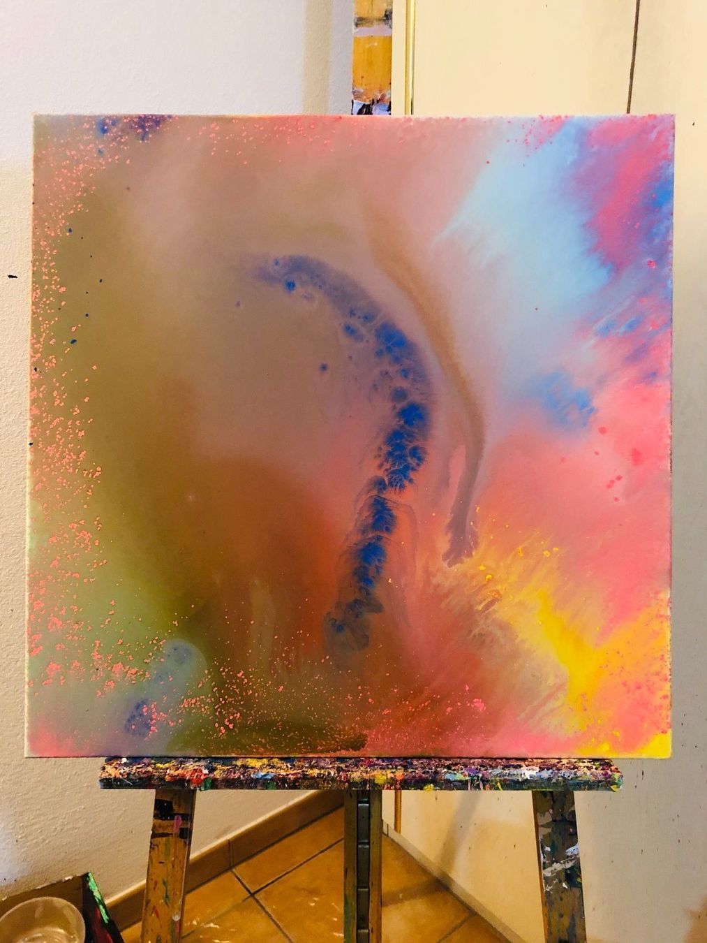 Dipinti: Abstraktes Bild, Multicolor Peinture abstraite – Nuovo e nell'imballaggio originale da Rovio venduto da POSITIFFARTandPLANTS 1