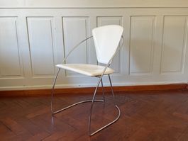 weisser Design Stuhl Linda von Arrben ital.Vintage 1980s