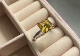 Neuer Citrino Zyrkon Ring
