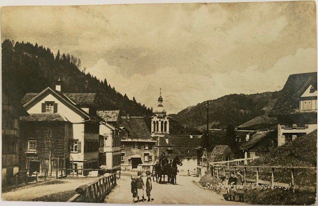 Cartes postales: AK St. Peterzell mit Postkutsche – D'occasion à Gundetswil par Egro100