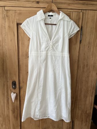 weisses Baumwollkleid AP M