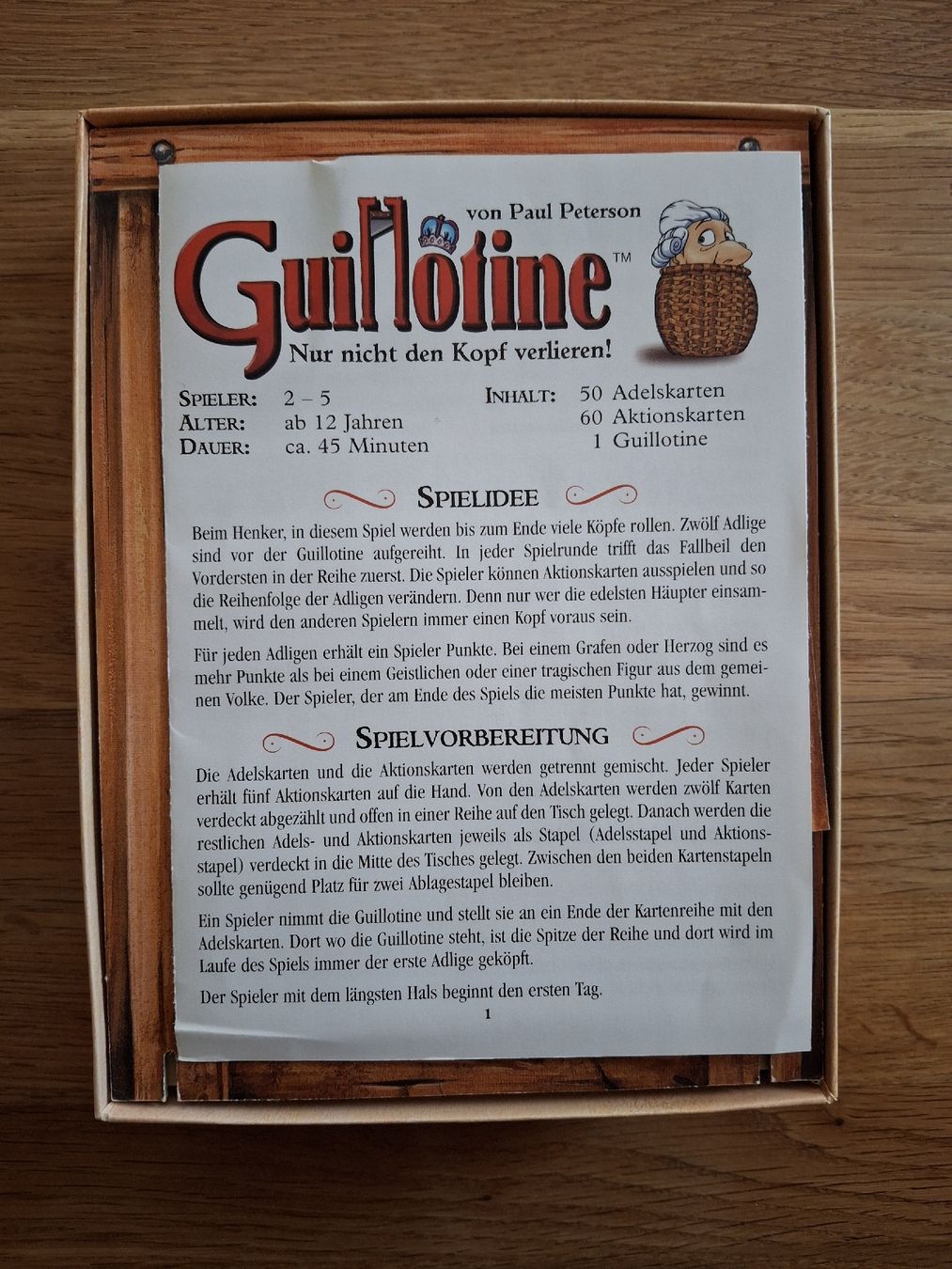 Amigo Giochi: Kartenspiel Guillotine – Usato da Zürich venduto da Vordermannd86 2