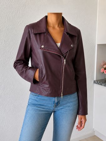 🍷 SHEIN Curve Bikerjacke Bordeaux Gr. 1XL ✨