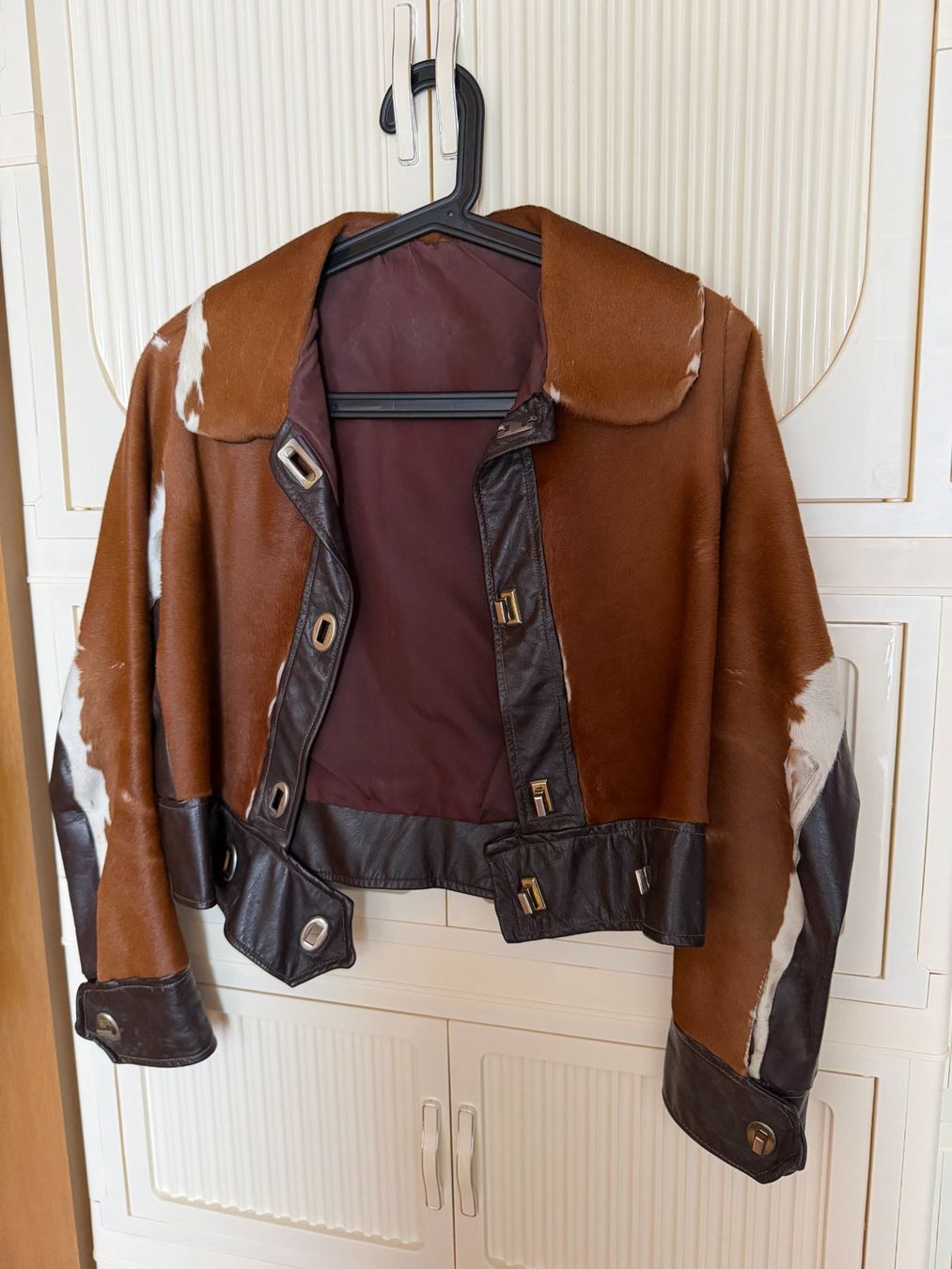 Jacken: Lederjacke Fellmix braun Grösse S – Gebraucht aus Brunnenthal von Eco07