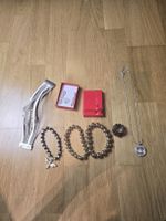 Modeschmuck Set: Kette, Armband, Ohrringe - Silberlook