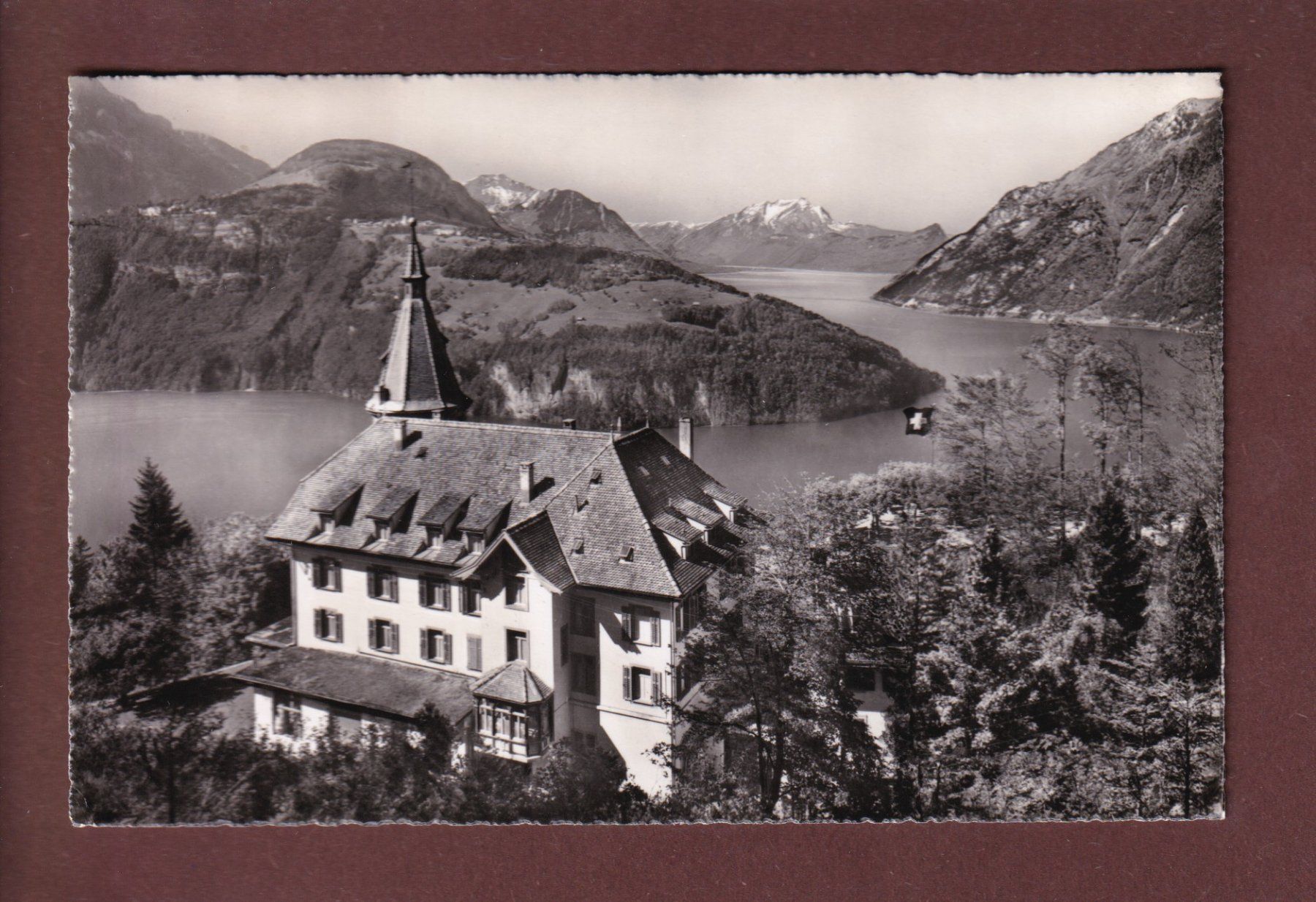 Cartoline postali: AXENSTEIN - Parkhotel - 1955 – Usato da Pully venduto da nicecards
