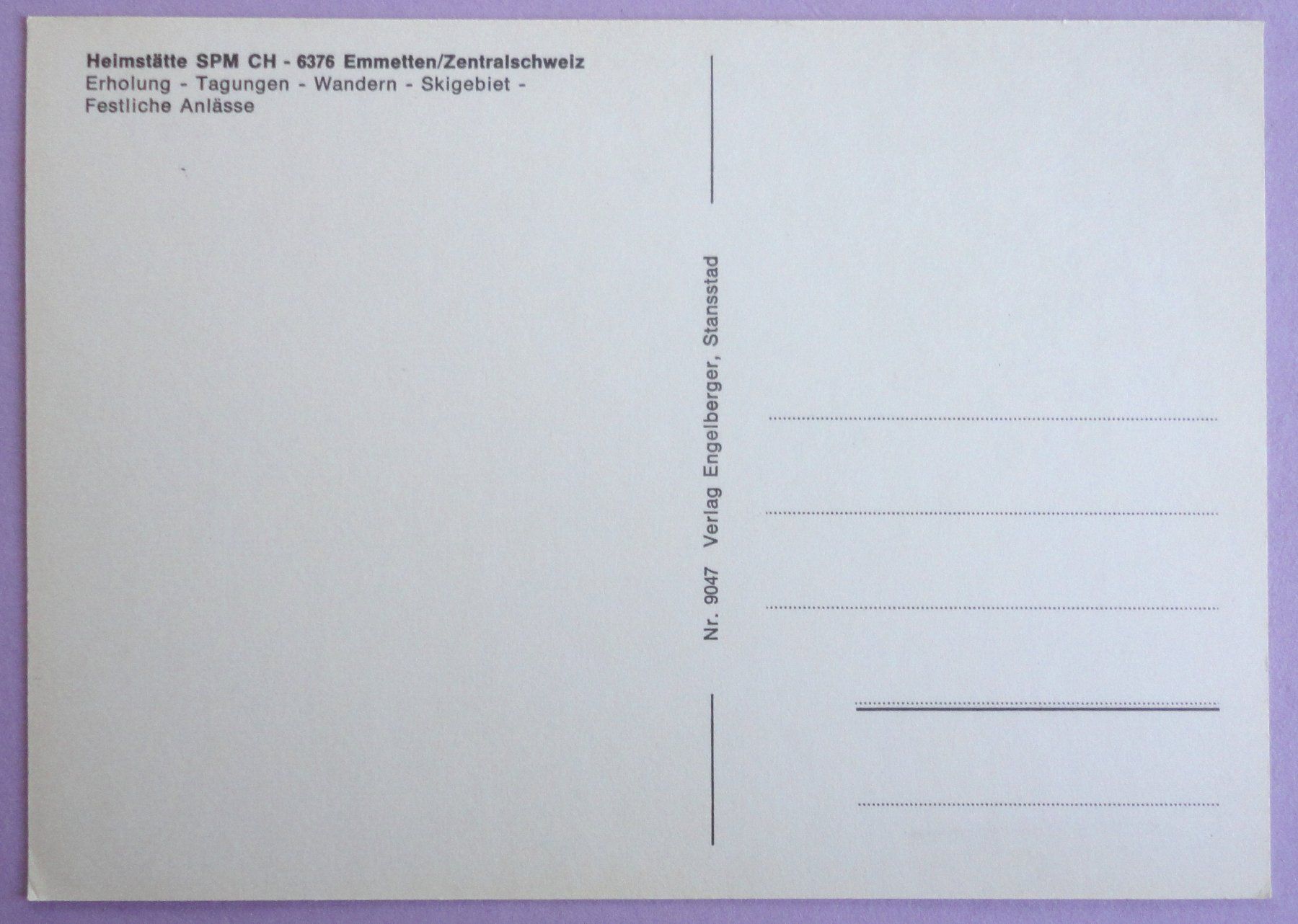 Cartoline postali: Heimstätte SPM, Emmetten – Usato da Fétigny venduto da Billy2miny 1