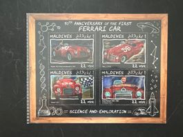 2017 Malediven  Ferrari   Block gest.  (A584)