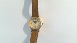 Vintage Tomer Quartz Damen Uhr mit Tag-/Nachtanzeige
