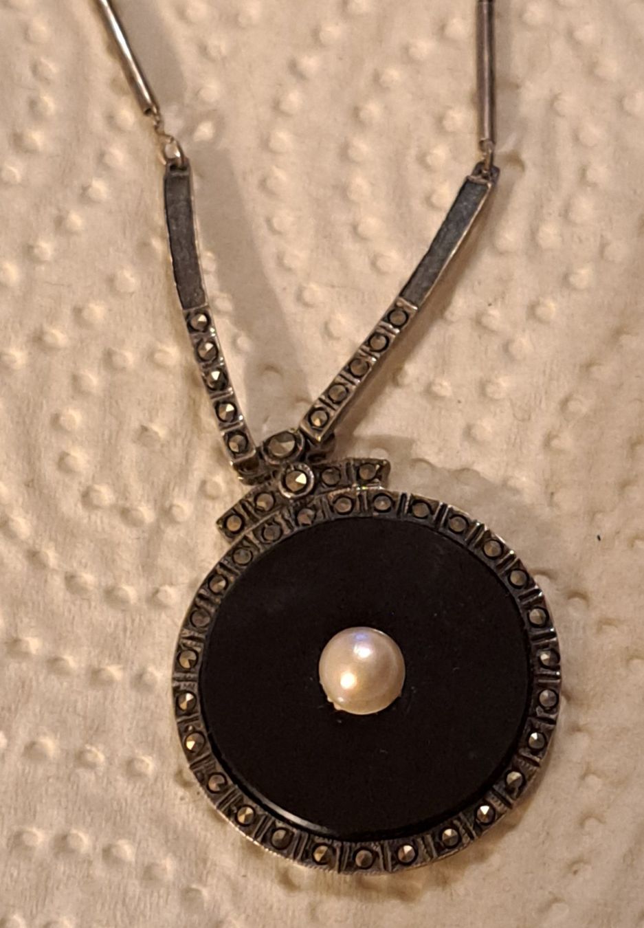 Catenine: Collier argent et onyx – Usato da Biel/Bienne venduto da raf_2yqq 1