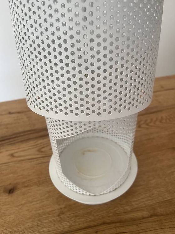 Laterne weiss Metall Windlicht Sommer Garten Deko 2