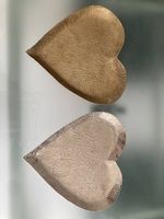 Herzförmige Dekoschalen - Gold & Silber