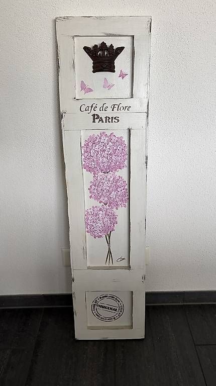 Fensterläden: Bemalter alter Fensterladen / Bild im Shabby chic Stil – Gebraucht aus Frick von TheBurningHeart