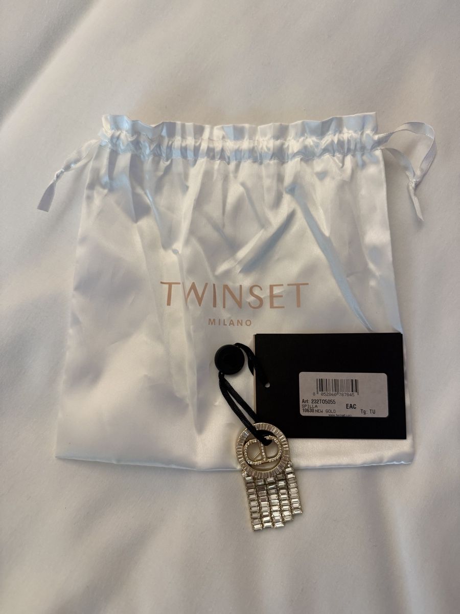 Altri gioielli: Twinset Broche Gold Glitzersteine – Nuovo e nell'imballaggio originale da Zürich venduto da derhollaender