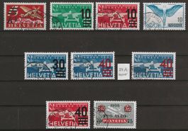 1935 - 1938 : Flugpost Nr. F19 - F26 + Nr. 24a, KP 990.--