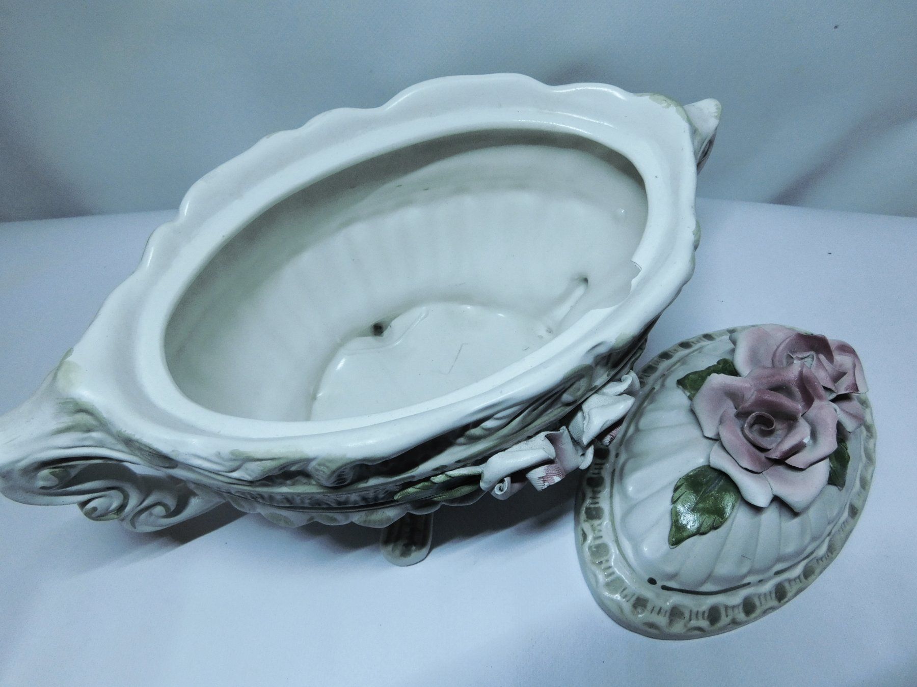 Vasen & Gefässe: Antik CAPODIMONTE Herzstück 1950s – Gebraucht aus Emmenbrücke von Ulisse-22 3