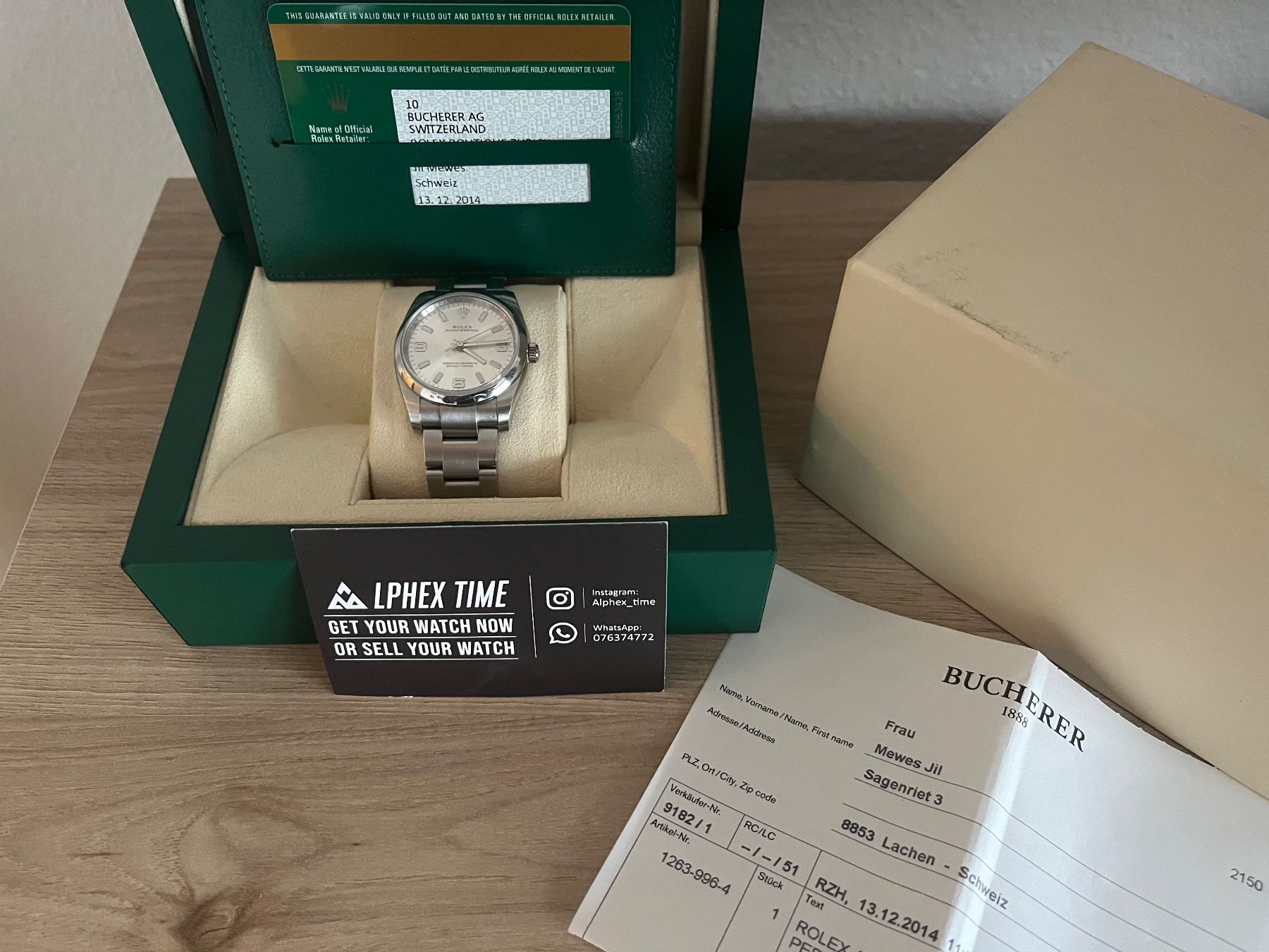 Rolex Orologi: * Günstigste Rolex Oyster Perpetual 34 mm (2014) – Usato da Hombrechtikon venduto da Alphex_Time 2
