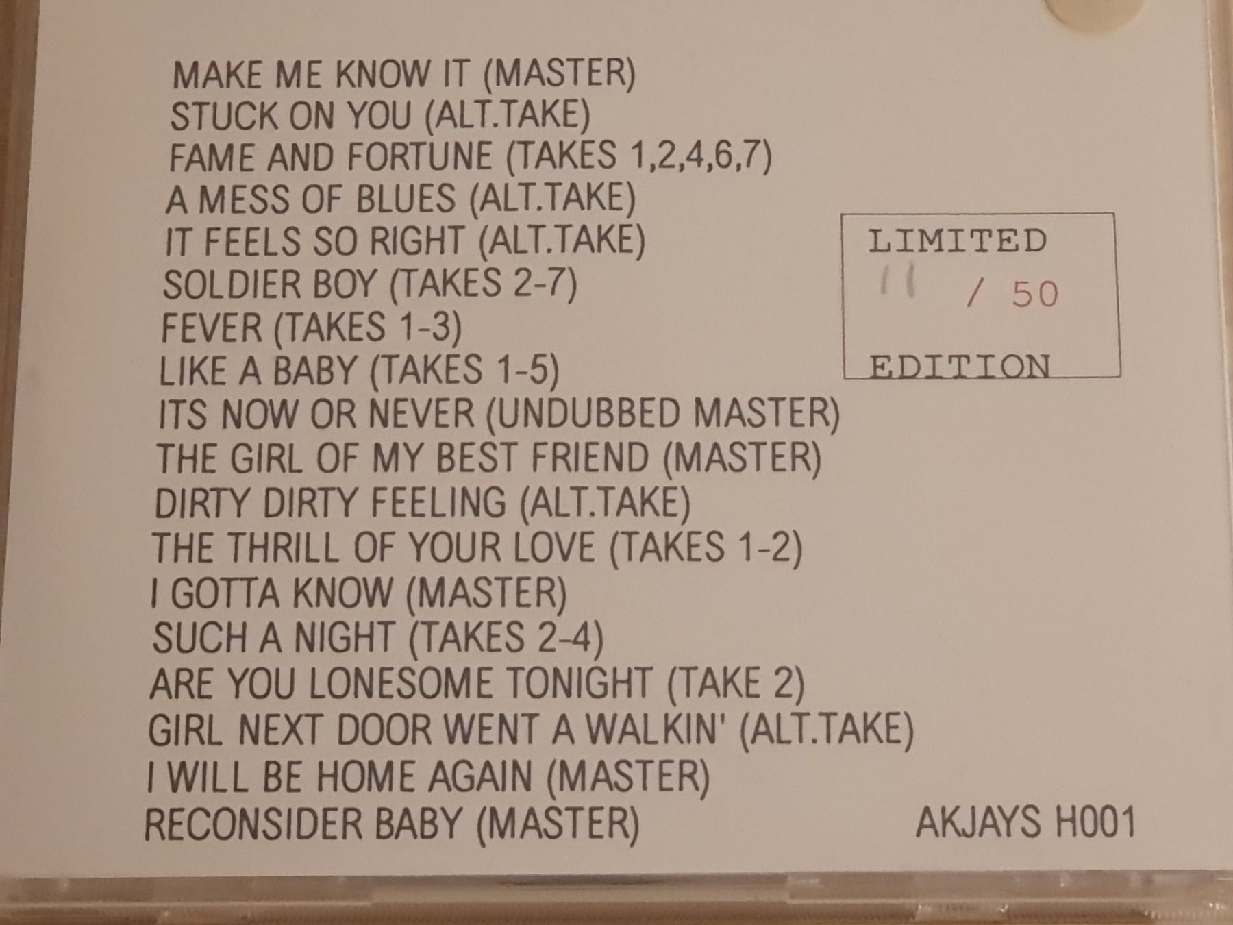 CD: Elvis is Back Again – Usato da Uerschhausen venduto da Burton77 1