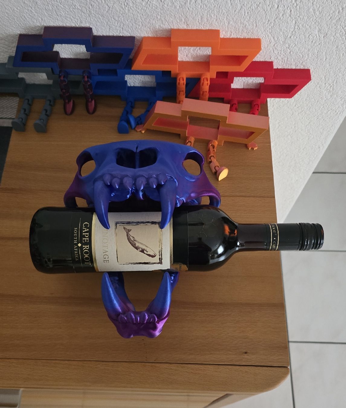 Portabottiglie: Weinflaschenhalter Tigerschädel – Nuovo (secondo la descrizione) da Winznau venduto da johny_wayne 6