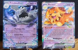 🇩🇪 Pokémon Lot 2x EX ⭐ Friedwuff ex & Backel ex ab 1.-