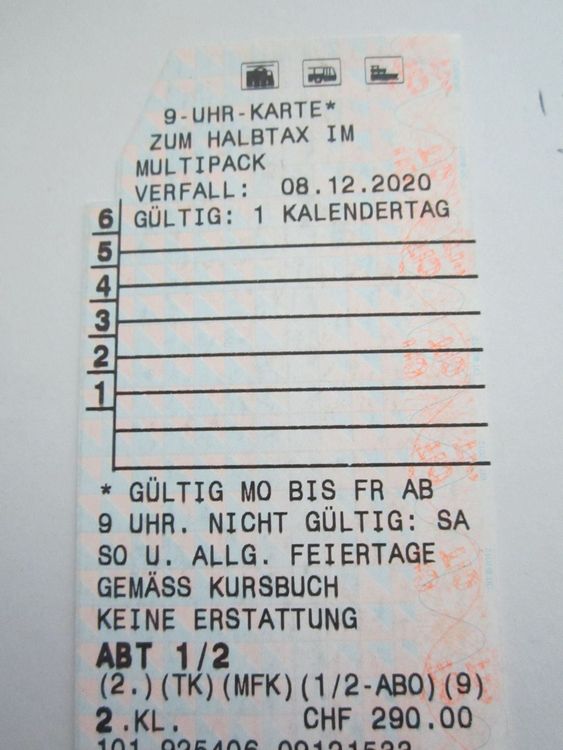 Mehrfahrtenkarte SBB (Neuf (Voir description)) à Höri pour CHF 250 ...