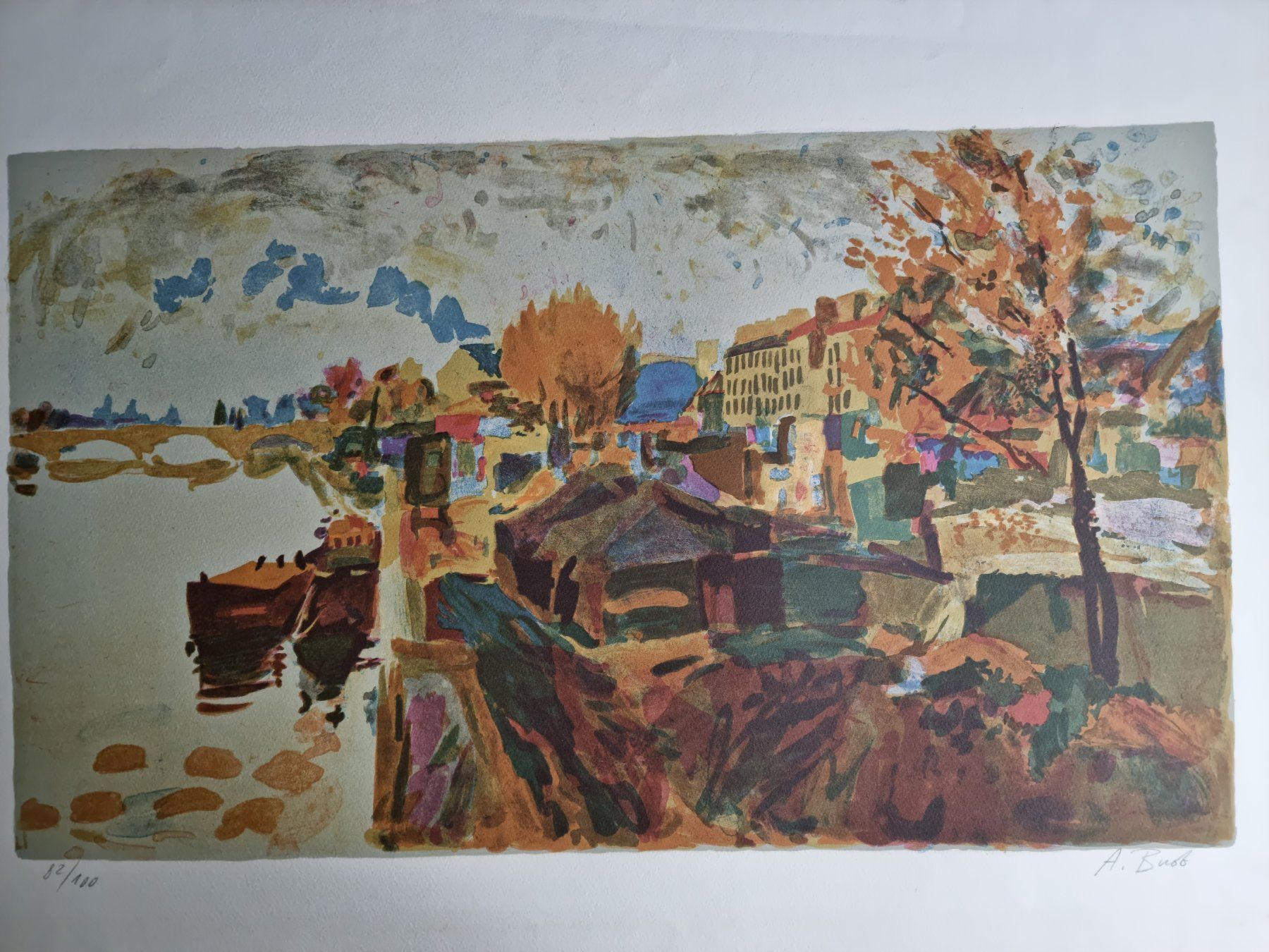Grafiken & Lithographien: ANTON BUOB LITHOGRAPHIE SIGNIERT NUMMERIERT – Gebraucht aus Gersau von grafik-kunst 2