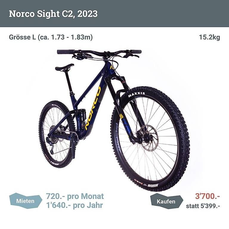 Biciclette: Norco Sight C2 (2023), Grösse L – Usato da Zürich venduto da inf_l8q5 1