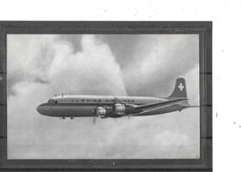 Flugzeug Swissair DC-6B  1953 (mit Flugpreise-Angebot)