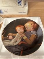 Zierteller "Die kleinen Strickerinnen" Albert Anker 