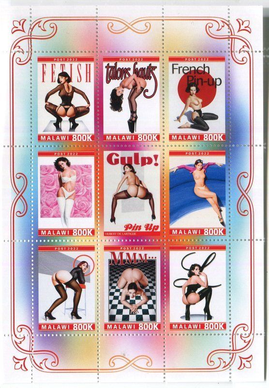 Alle Briefmarken: Block "Pin-up". Malawi – Neu und originalverpackt aus Basel von Butsch5