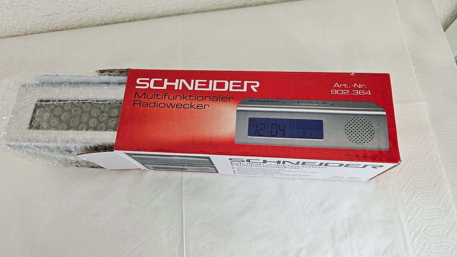 Sveglie: Schneider Radiowecker, neu, multifunktional, silber – Nuovo e nell'imballaggio originale da Gossau ZH venduto da Goes05 3