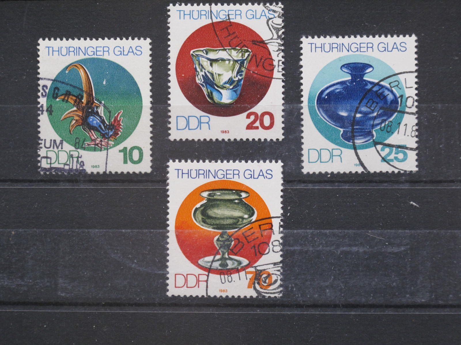 Alle Briefmarken: DDR 1983 Thüringer Glas gest – Gebraucht aus Wil SG von fva01
